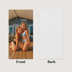 Pixar-Inspired Custom Beach Towel – Bestie Edition from Your Photo