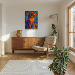 Modern Digital Pop Expressionism Pet Portrait Custom Canvas Print from Your Photo