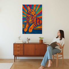 Modern Digital Pop Expressionism Pet Portrait Custom Canvas Print from Your Photo