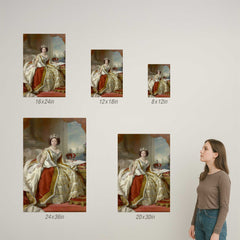 The Queen Oil Painting Style Custom Canvas Print from Your Photo