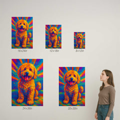 Modern Digital Pop Expressionism Pet Portrait Custom Canvas Print from Your Photo