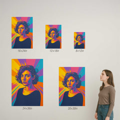 Neon Pop Style Custom Canvas Print from Your Photo