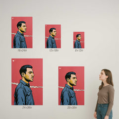 Pop Art Comic Style Custom Canvas Print from Your Photo