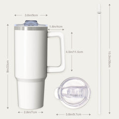 Caricature Style Custom 30oz Tumbler with Handle from Your Photo