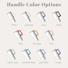 Hand Drawn Minimal Line Illustration Style Custom 30oz Tumbler with Handle from Your Photo