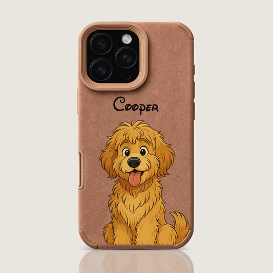 Fairy Tale Pet Portrait TPU & PU iPhone Case – Custom Cartoon Portrait from Your Photo