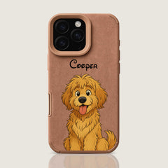 Fairy Tale Pet Portrait TPU & PU iPhone Case – Custom Cartoon Portrait from Your Photo