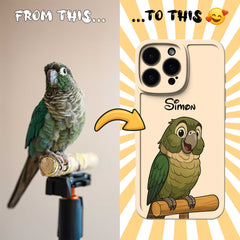 Fairy Tale Pet Portrait TPU iPhone Case – Custom Cartoon Portrait from Your Photo