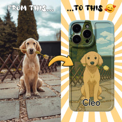 Ghibli-Inspired TPU iPhone Case – Custom Cartoon Portrait from Your Photo