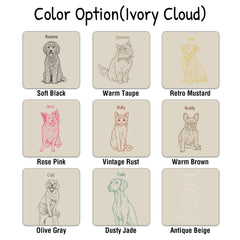 Retro Line Illustration Art Style Pet Portrait TPU iPhone Case – Custom from Your Photo