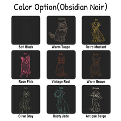 Retro Line Illustration Art Style Pet Portrait TPU iPhone Case – Custom from Your Photo