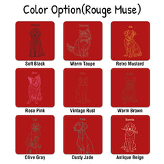 Retro Line Illustration Art Style Pet Portrait TPU iPhone Case – Custom from Your Photo