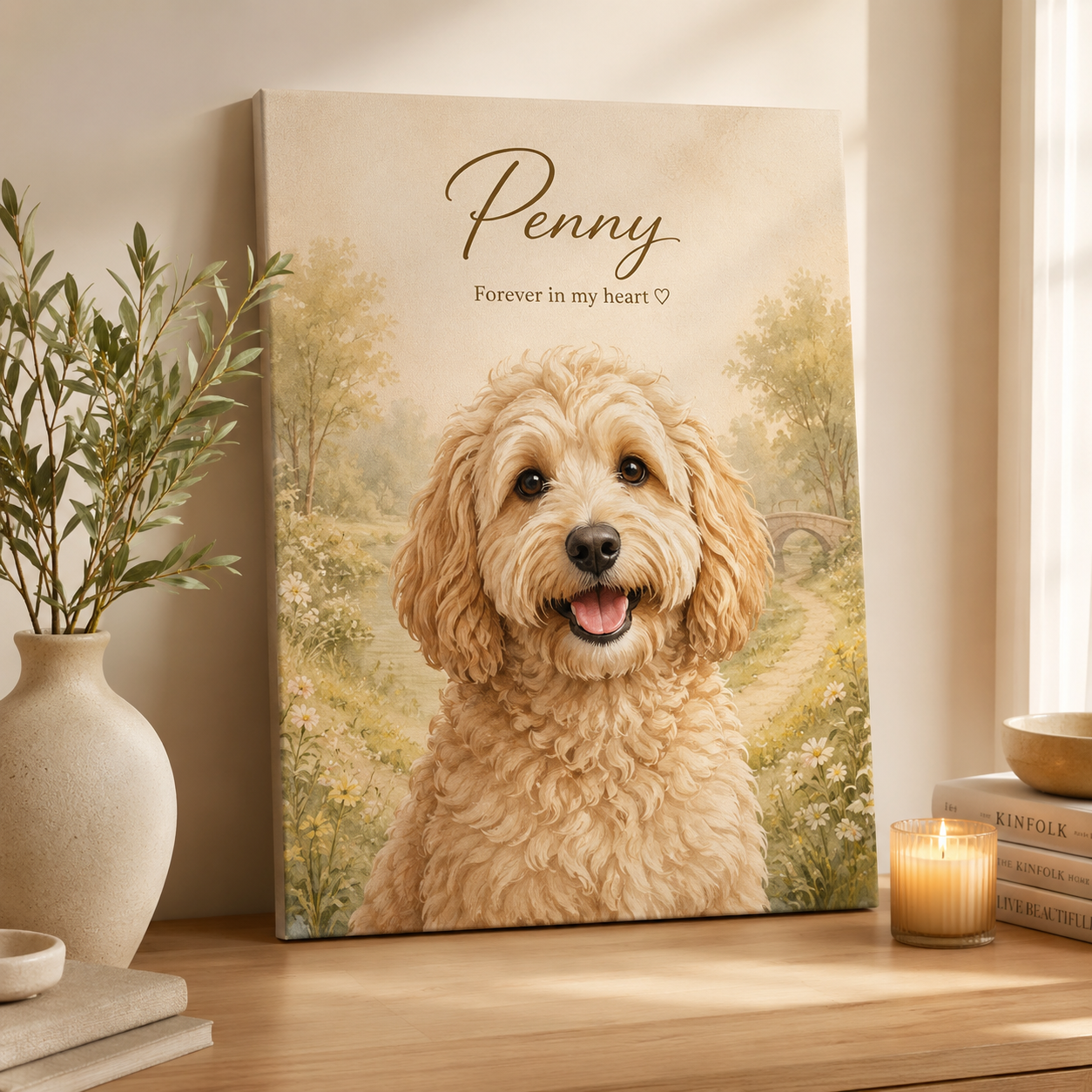 Personalized Storybook Pet Portrait Canvas Print