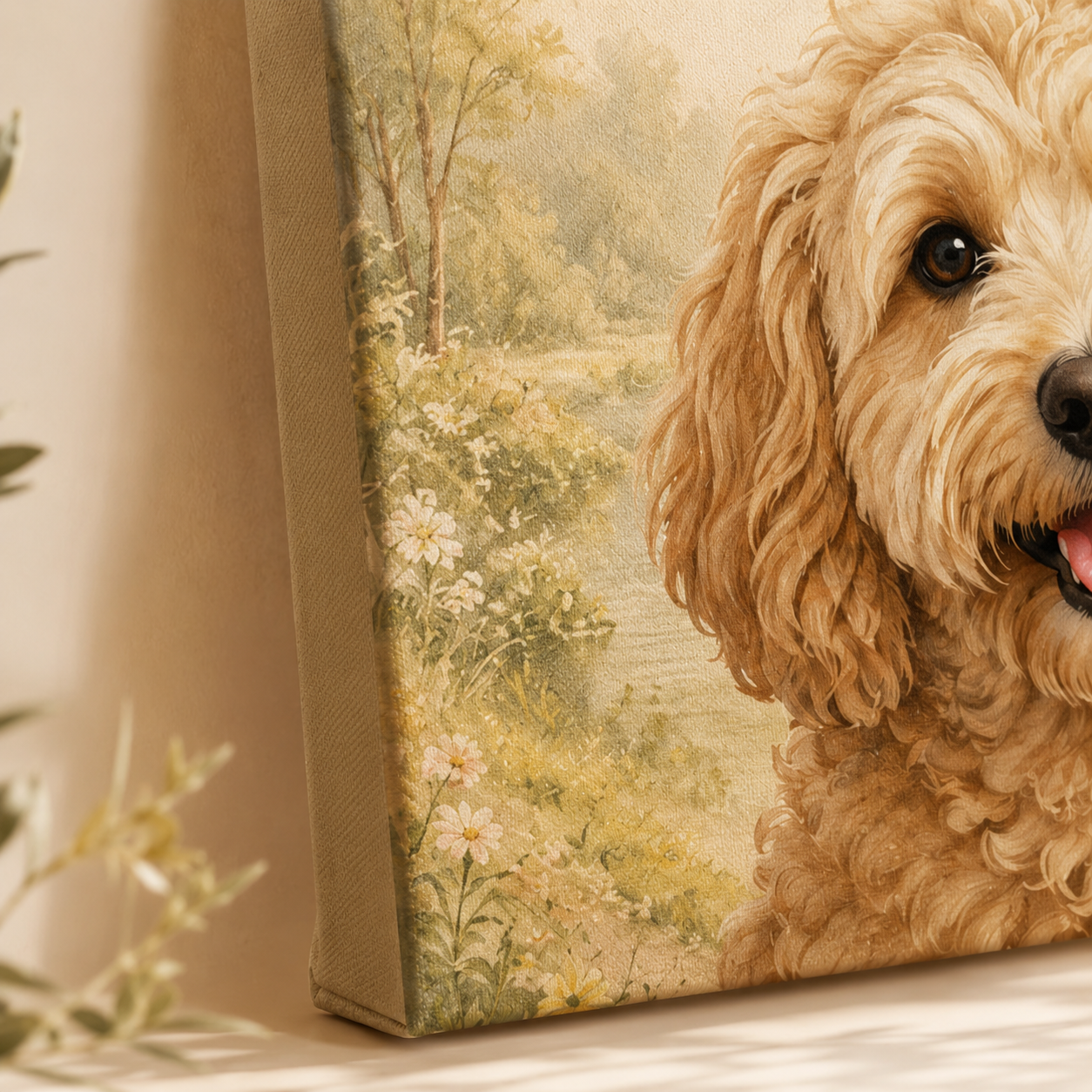 Personalized Storybook Pet Portrait Canvas Print