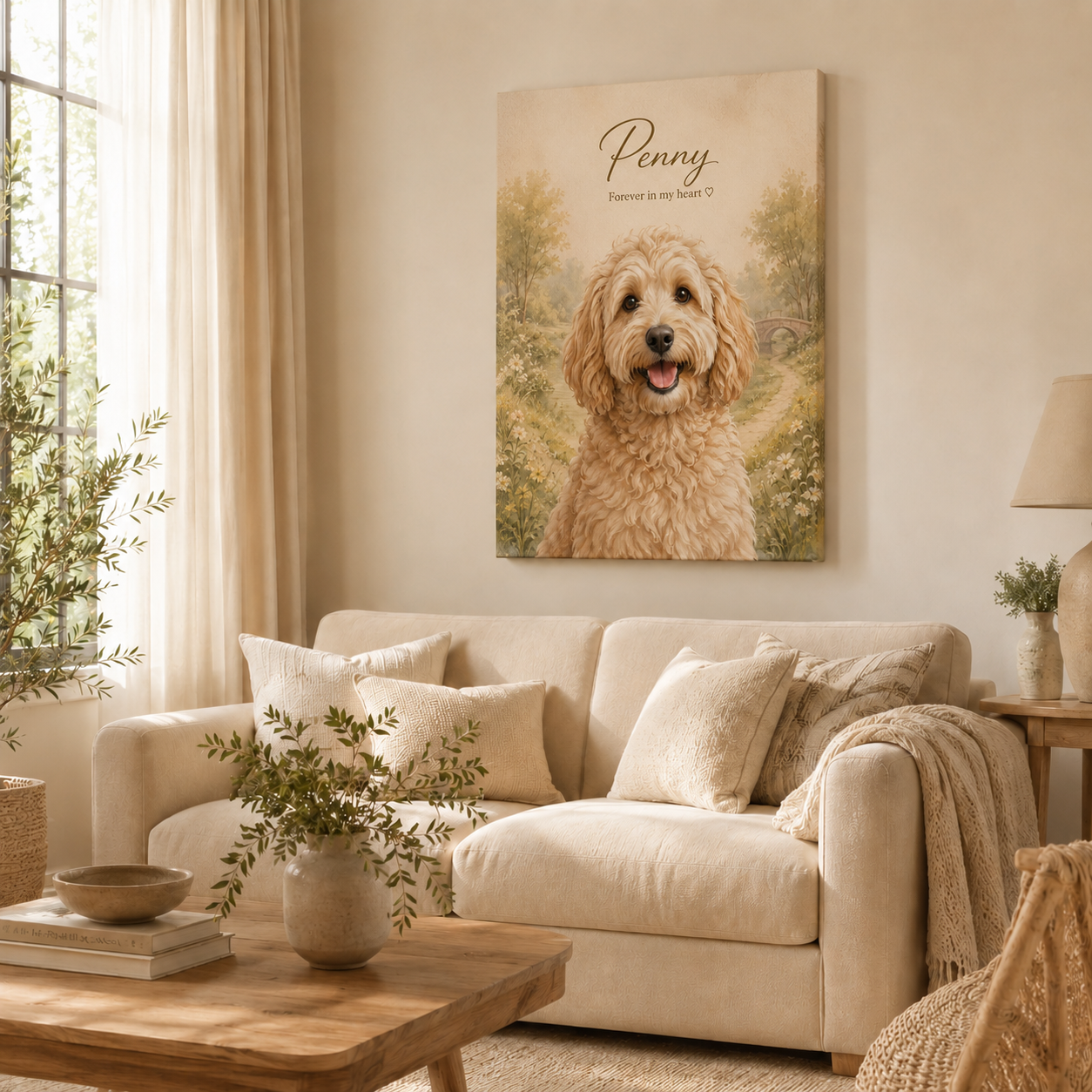 Personalized Storybook Pet Portrait Canvas Print