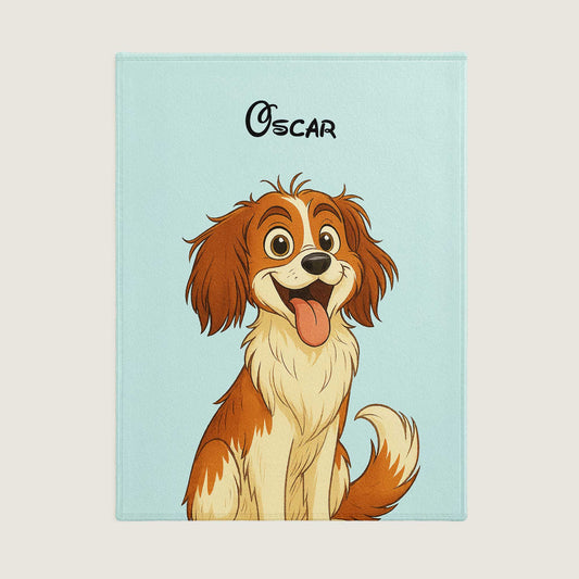 Personalized Storybook Pet Portrait Blanket