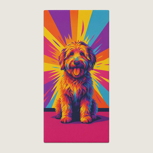 Neon Pop Style Custom Beach Towel from Your Photo
