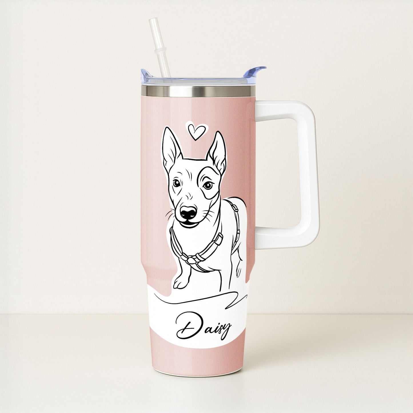Custom Pet Portrait 30oz Tumbler for Pet Moms & Pet Dads