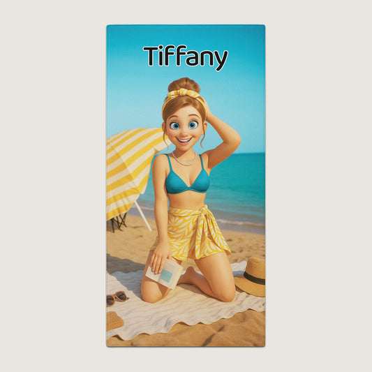 Pixar-Inspired Custom Beach Towel from Your Photo