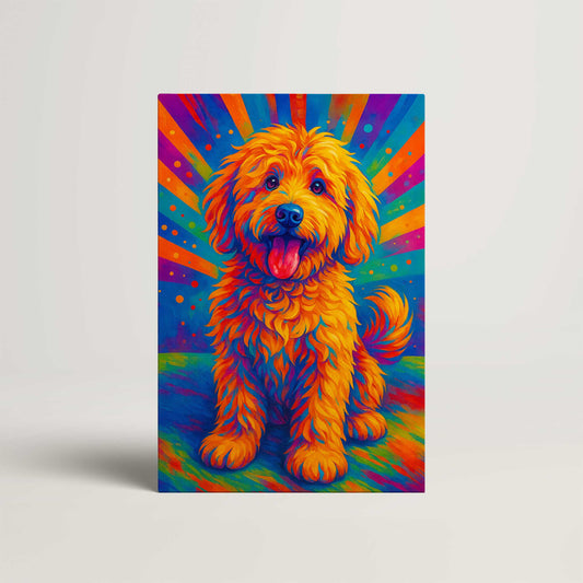 Modern Digital Pop Expressionism Pet Portrait Custom Canvas Print from Your Photo