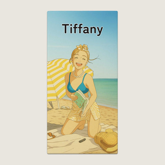 Personnalisez votre propre serviette de plage portrait artistique personnel !