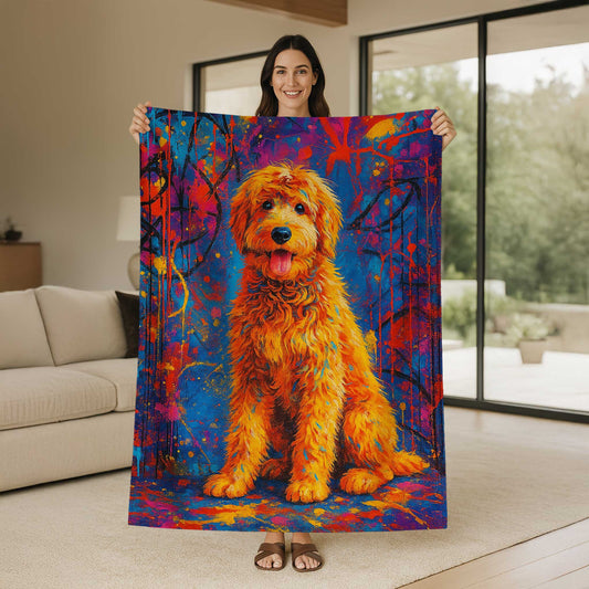 Pop Splash Expressionism Art Style Custom Flannel Blanket from Your Photo