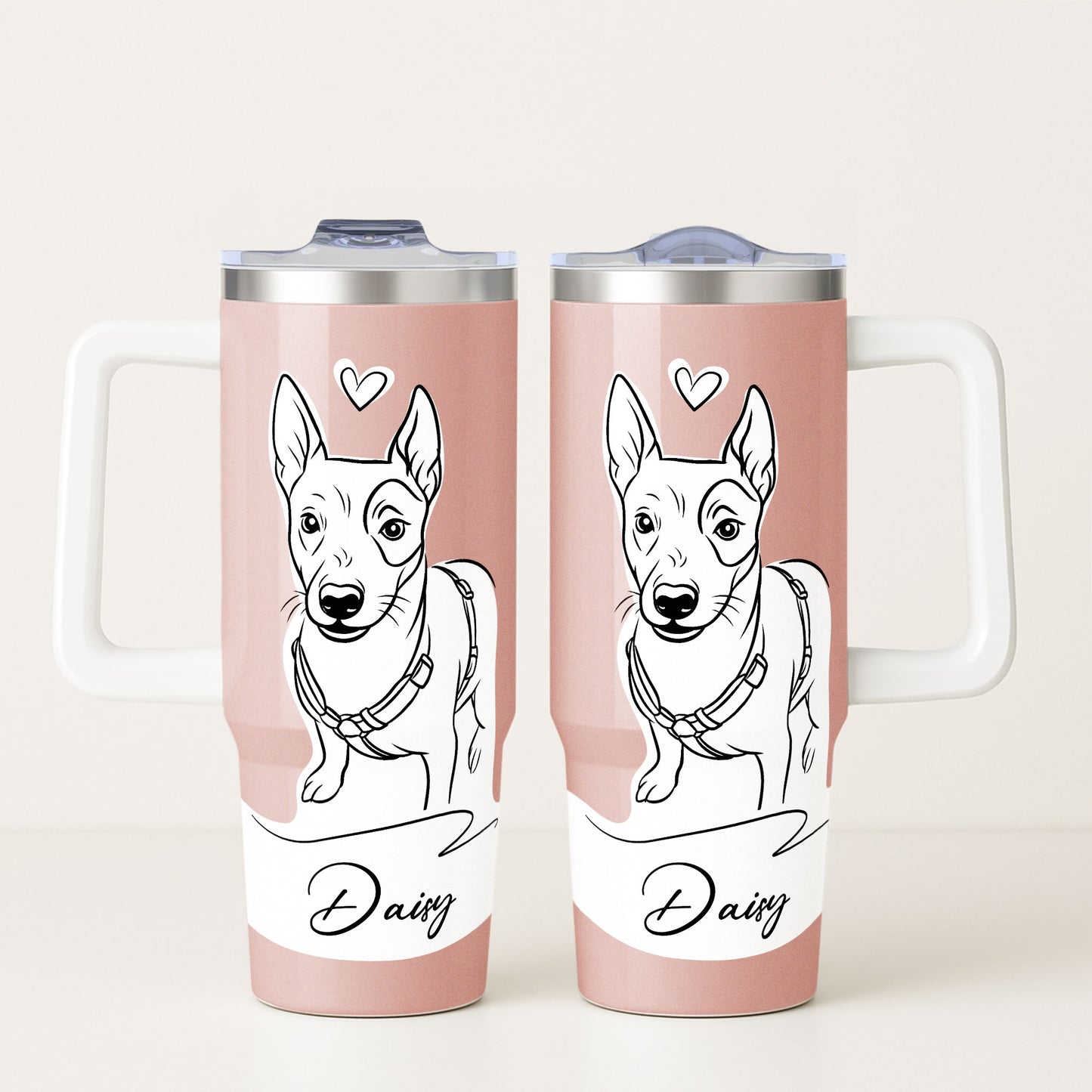 Custom Pet Portrait 30oz Tumbler for Pet Moms & Pet Dads