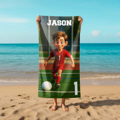 Personnalisez votre propre serviette de plage portrait artistique personnel !