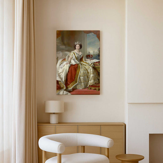 The Queen Oil Painting Style Custom Canvas Print from Your Photo