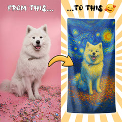 Personnalisez votre propre serviette de plage portrait artistique personnel !