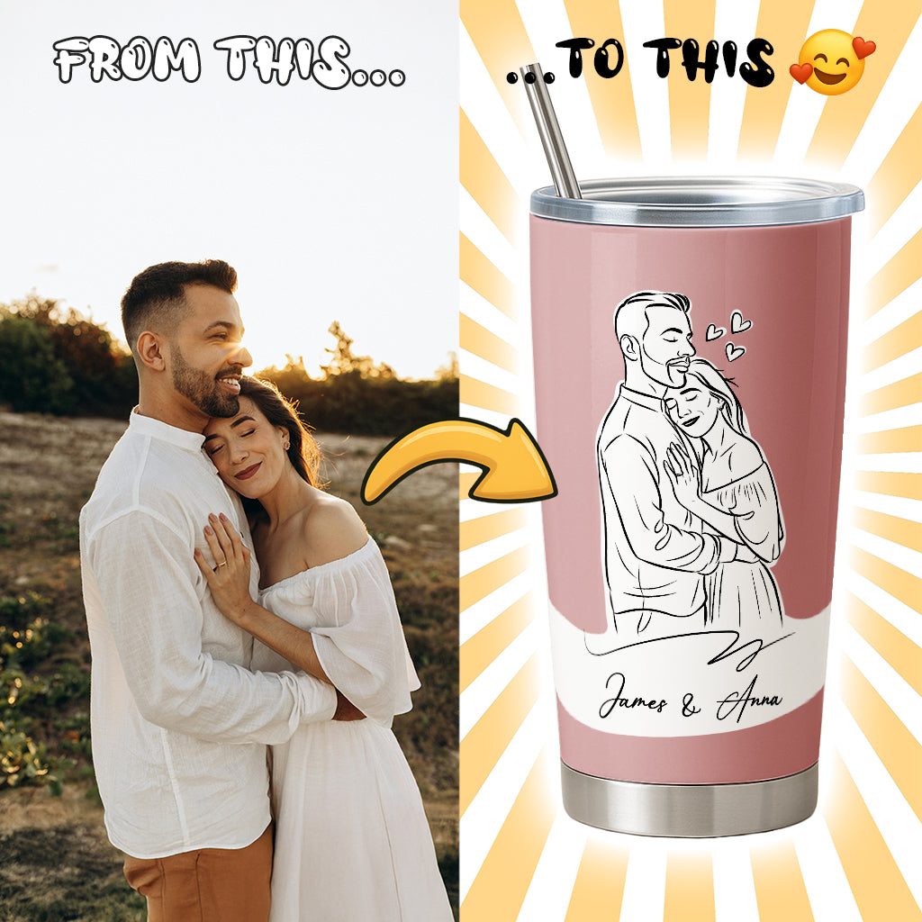 Custom Pet Portrait 20oz Tumbler