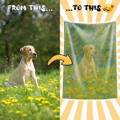 Claude Monet Style Custom Flannel Blanket from Your Photo