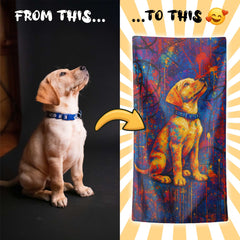 Pop Splash Expressionism Art Style Custom Beach Towel from Your Photo