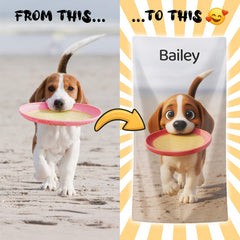 Pixar-Inspired Custom Beach Towel from Your Photo