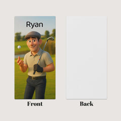 Pixar-Inspired Custom Beach Towel – Golf Edition from Your Photo
