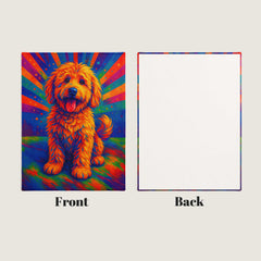 Modern Digital Pop Expressionism Pet Portrait Custom Flannel Blanket from Your Photo