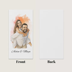 Watercolor and Pen Art Style Custom Beach Towel from Your Photo
