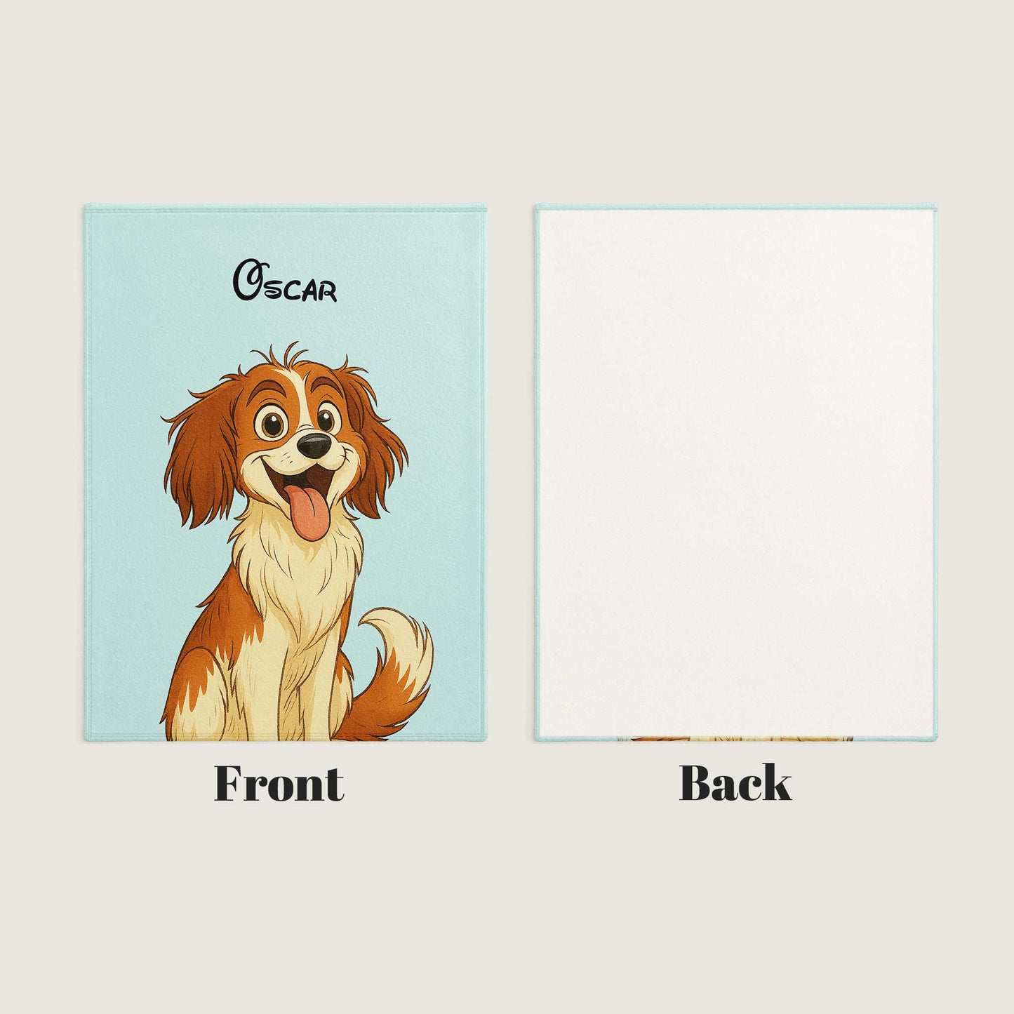 Personalized Storybook Pet Portrait Blanket