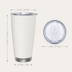 Hand Drawn Minimal Line Illustration Style Custom 20oz Tumbler from Your Photo